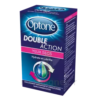 Optone Double Action Solution Oculaire Yeux Secs Fl/10ml à ST-PIERRE-D'OLERON