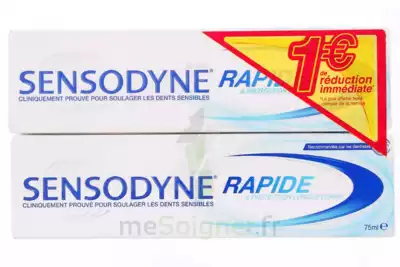 Sensodyne Rapide Dentifrice 2 X 75ml à ST-PIERRE-D'OLERON