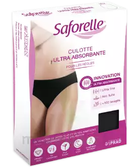 Saforelle Culotte Ultra Absorbante Règles Noire Tm à ST-PIERRE-D'OLERON
